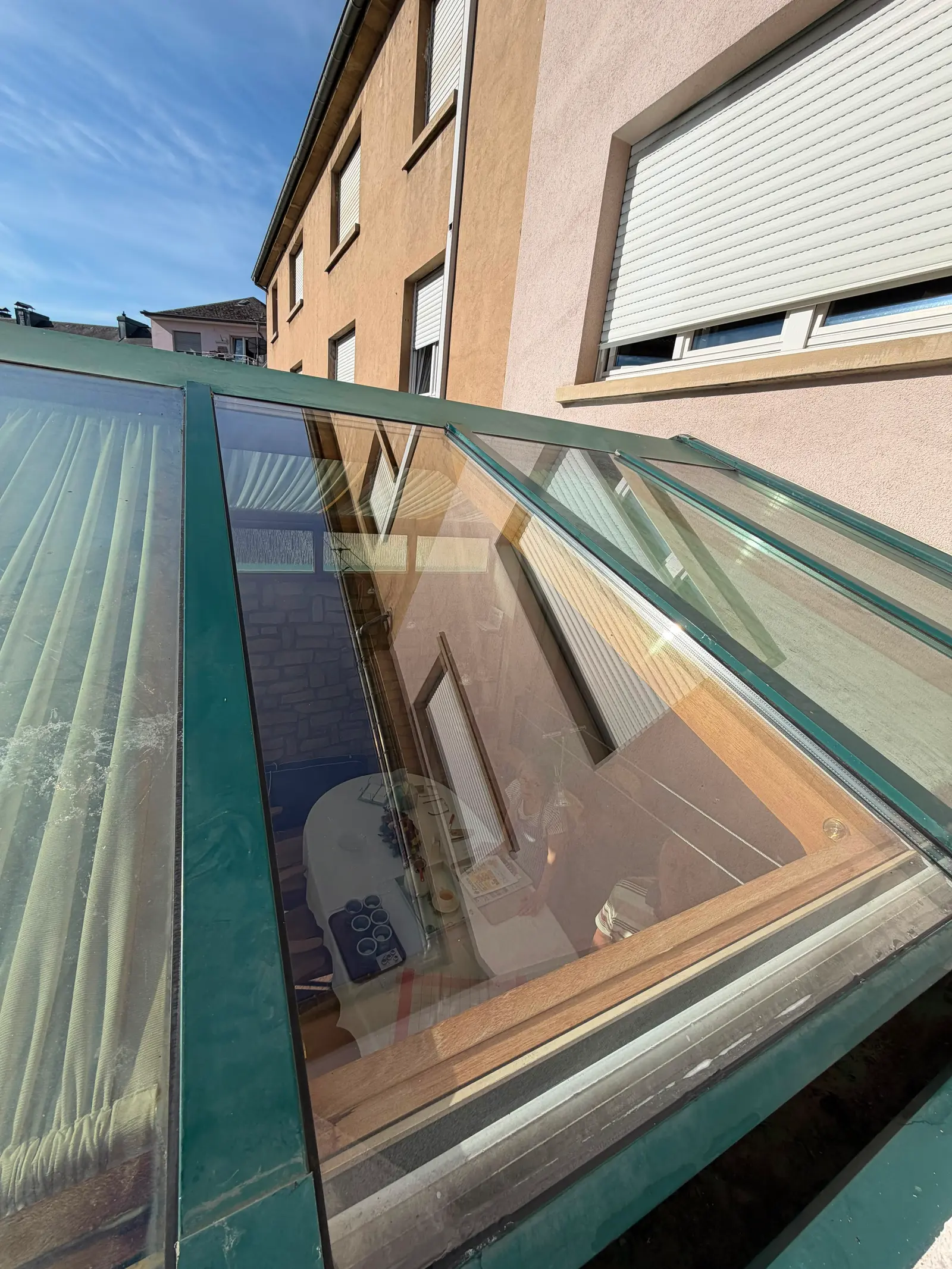 Verrière de toiture vitrée d'une véranda au Luxembourg — services de vitrerie sur mesure — Vitralux Bradtke