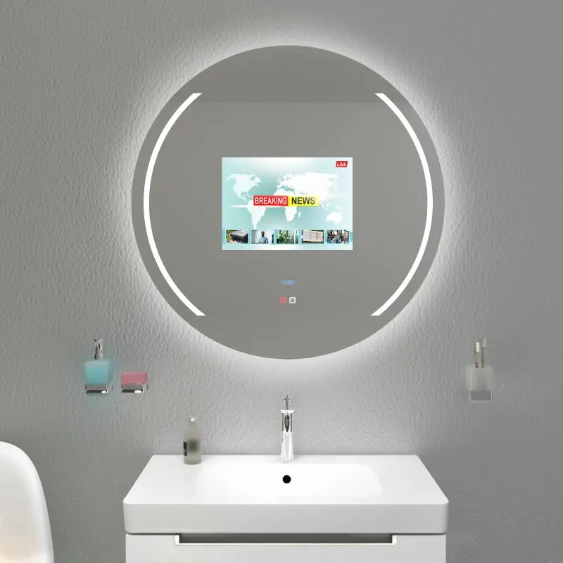 Miroir TV avec écran intégré sur mesure — miroir télévision salle de bain Luxembourg — Vitralux Bradtke (photo 20)