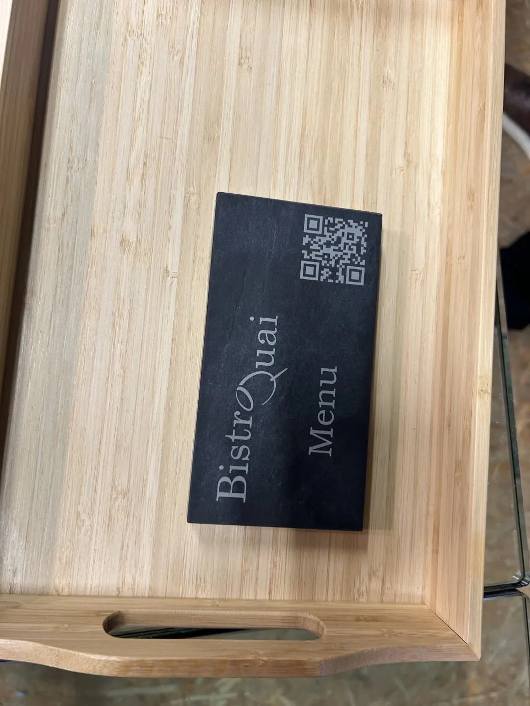 Porte-menu avec plaque gravée sur mesure — objet personnalisé Vitrophy — Vitralux Bradtke