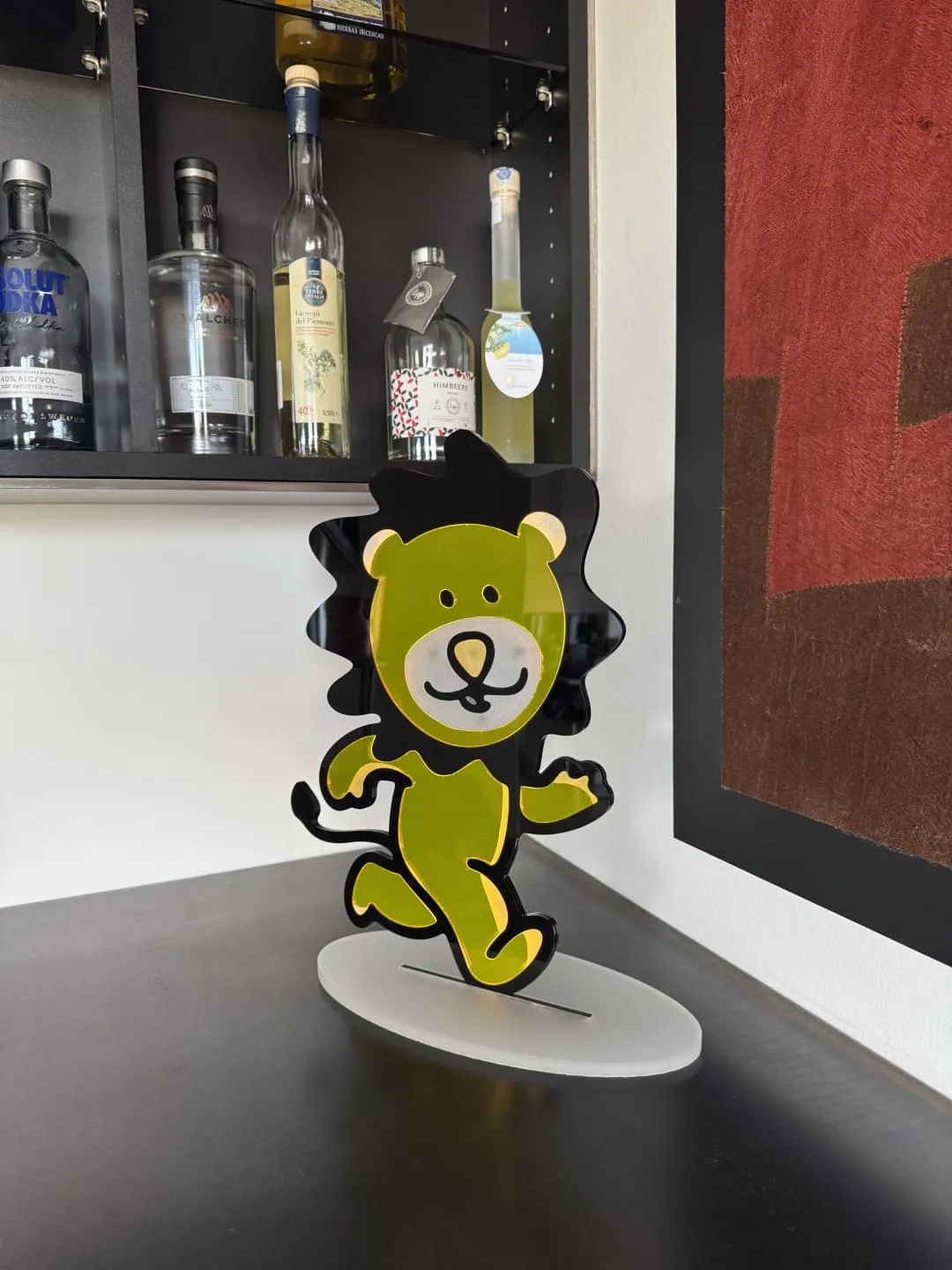 Figurine mascotte découpée sur mesure — objet personnalisé Vitrophy — Vitralux Bradtke
