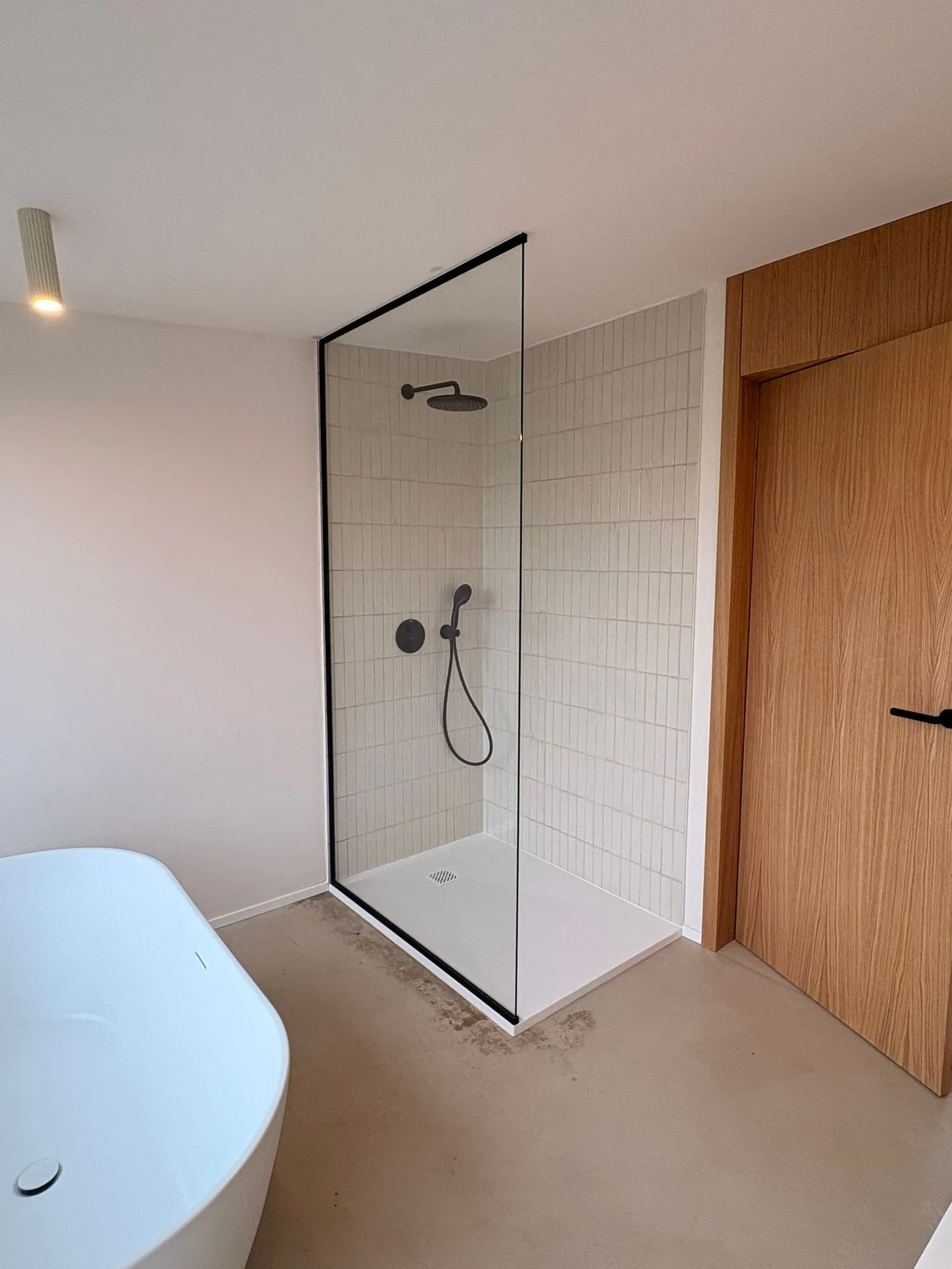 Paroi de douche à l'italienne en verre sur mesure — Vitralux Bradtke Luxembourg