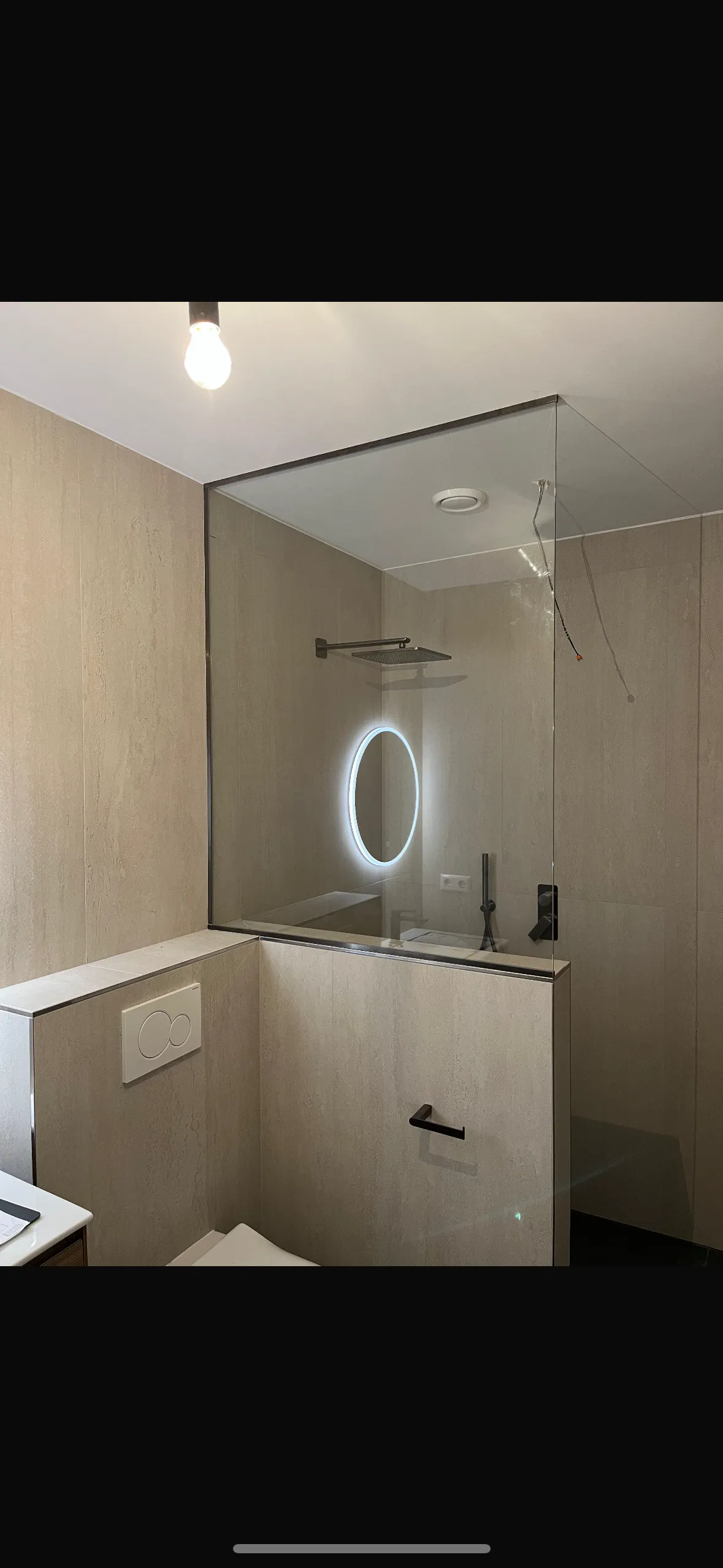 Paroi de douche à l'italienne en verre sur mesure — Vitralux Bradtke Luxembourg