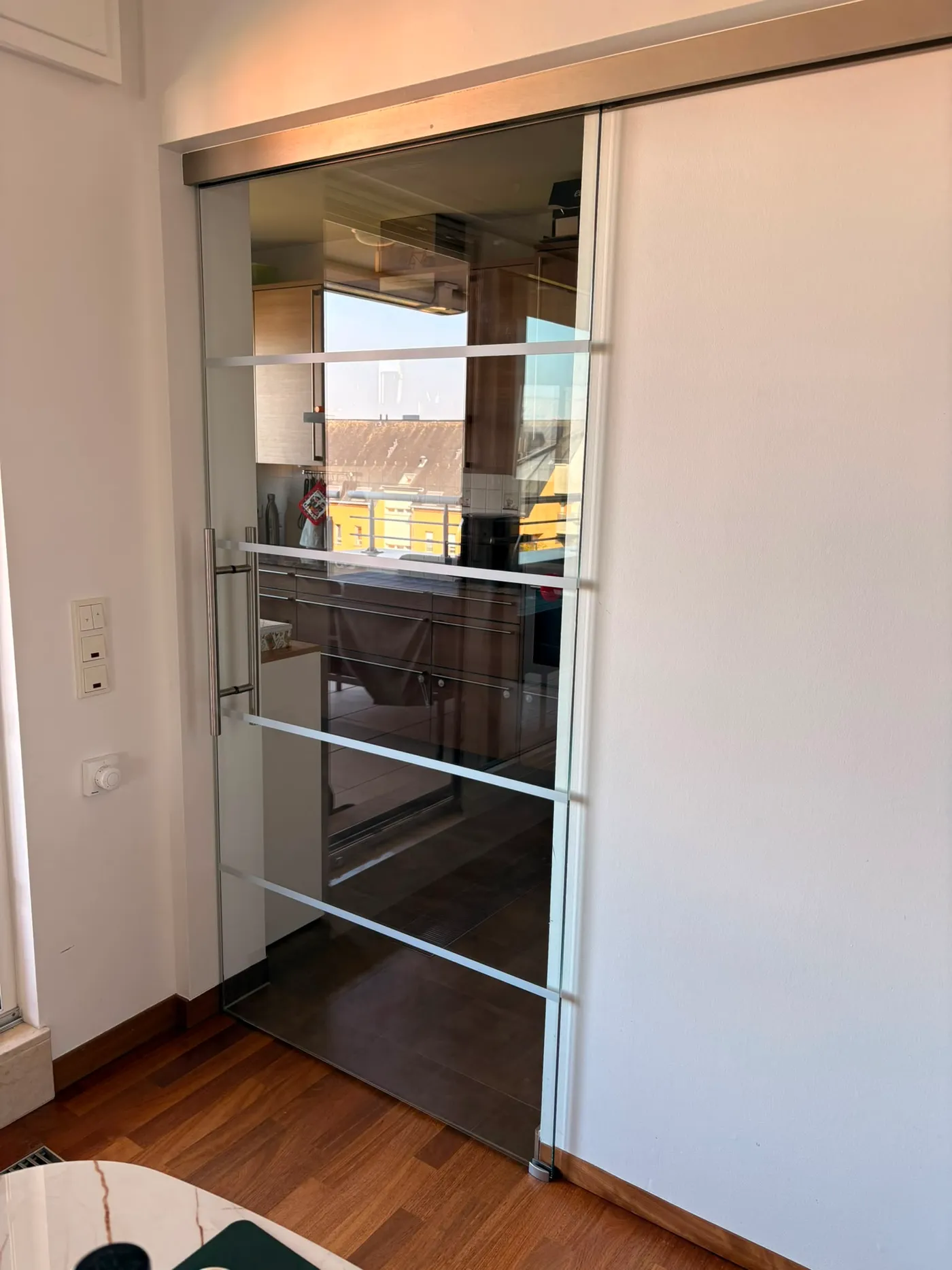 Porte vitrée sur mesure au Luxembourg — porte en verre sur mesure au Luxembourg — Vitralux Bradtke