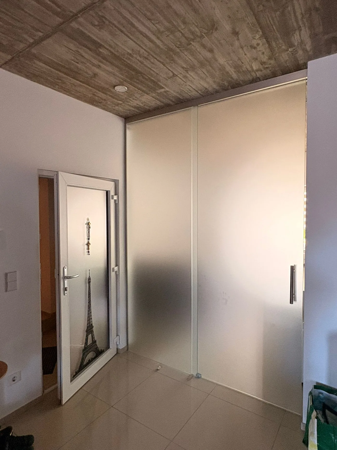 Porte coulissante en verre sur mesure — porte coulissante verre Luxembourg — Vitralux Bradtke