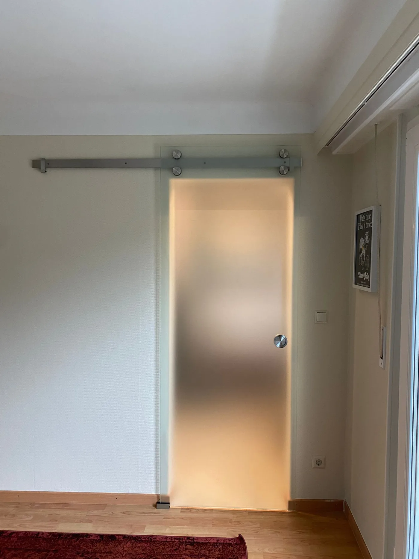 Porte coulissante en verre sur mesure — porte coulissante verre Luxembourg — Vitralux Bradtke