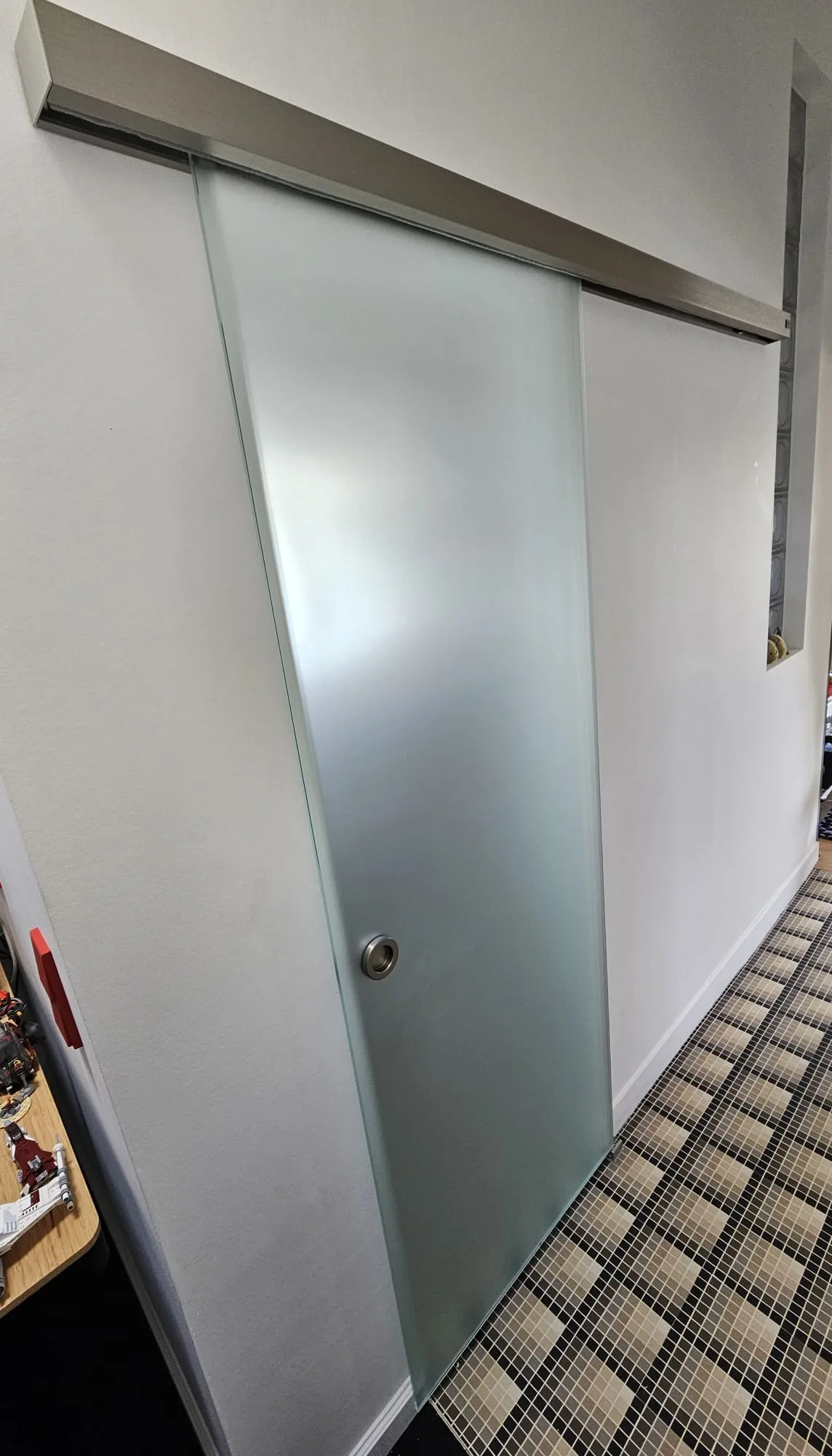 Porte coulissante en verre sur mesure — porte coulissante verre Luxembourg — Vitralux Bradtke